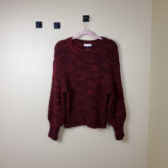 Parker Burgundy Wool Blend Sweater Size S - Picture 1 of 7